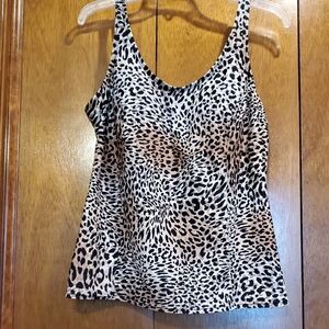 St. John's Bay Animal Print Swim Top